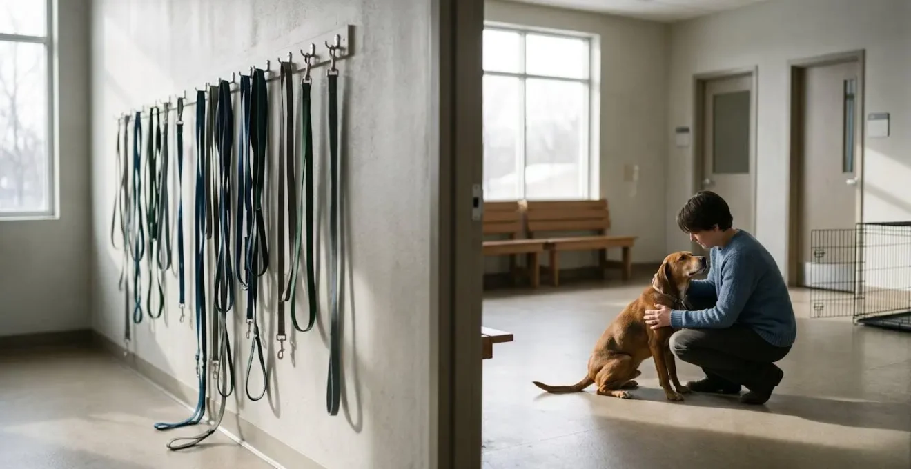 Peaceful winter shelter adoption area with fewer visitors